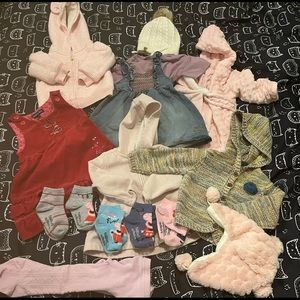 Bundle baby girl clothes 12 m